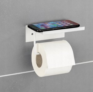 Wenko Metalowy uchwyt na papier z półeczką DESULO 4