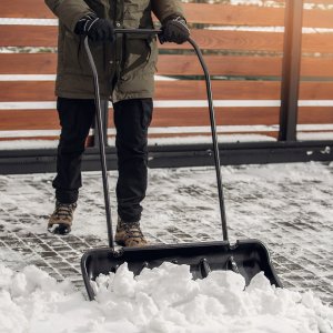 Kadax KADAX Łopata Zgarniacz Do Śniegu Pług Na Kółkach + Skuwacz Zbijak Lodu 25cm 2