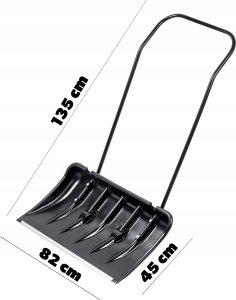 Kadax KADAX Łopata Zgarniacz Do Śniegu Pług Na Kółkach + Skuwacz Zbijak Lodu 25cm 3