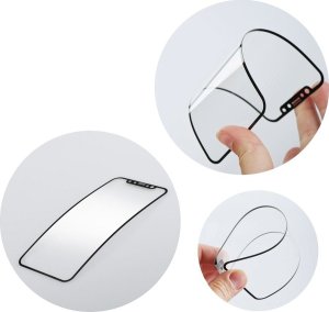 Bestsuit Szkło hybrydowe Bestsuit Flexible 5D Full Glue do Samsung Galaxy S23 Ultra czarny (Hot Bending) - działający czytnik 7