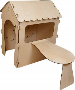 Ikonka Domek ogrodowy drewniany stolik tablica kredowa 86 x 137 x 105 cm 2