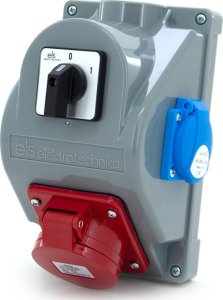 ELS Elektrotechnika Rozdzielnica budowlana typ COMBOPOL 16A/5 + GS 230V + wyłącznik 0-1, obudowa naścienna / natynkowa, N110-01COMBO 4