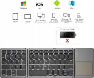 Klawiatura Farrot mini bt klawiatura membranowa zintegrowany składana touchpad 6