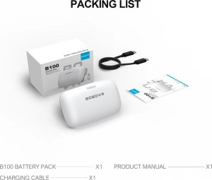 BOBOVR B100 - Bateria 10000 mAh do S3 Pro i E3 Pro | Kompatybilna z Meta Quest 3/3S 2