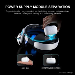 BOBOVR B100 - Bateria 10000 mAh do S3 Pro i E3 Pro | Kompatybilna z Meta Quest 3/3S 4