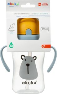 Akuku A0203 Bidon z chowaną słomką Miś 5