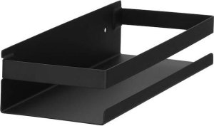 Springos Półka łazienkowa pod prysznic 30x10 cm ze stali nierdzewnej czarna UNIWERSALNY 2