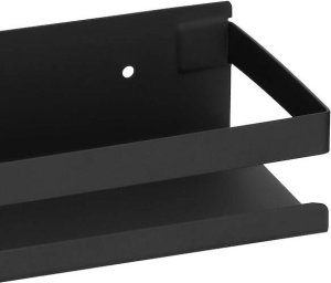 Springos Półka łazienkowa pod prysznic 30x10 cm ze stali nierdzewnej czarna UNIWERSALNY 4