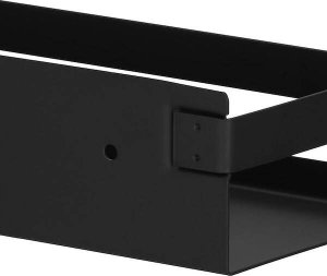 Springos Półka łazienkowa pod prysznic 30x10 cm ze stali nierdzewnej czarna UNIWERSALNY 5