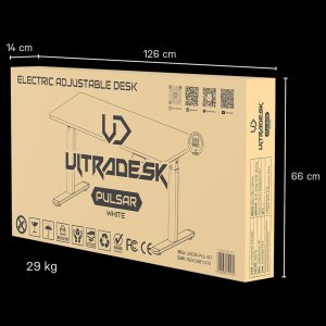 Ultradesk Biurko dla dzieci, elektycznie regulowany, 120X60 cm, 55-81 cm, PULSAR, czarny, ULTRADESK 14