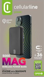 Powerbank Cellular Line Cellularline MagSafe Wireless Power Bank MAG 5000 BLACK 8