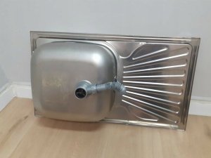 Zlewozmywak Kuchinox SK2_211T / KUCHINOX / ZLEW / STALOWY NAKŁADANY 1KOM.+ OC. 50X80 GŁADKI + SYFON (OKS_B13Y) / 2