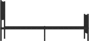 vidaXL Metalowa rama łóżka z wezgłowiem i zanóżkiem, czarna, 75x190 cm 6