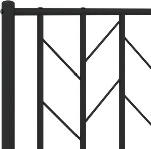 vidaXL Metalowa rama łóżka z wezgłowiem i zanóżkiem, czarna, 75x190 cm 8