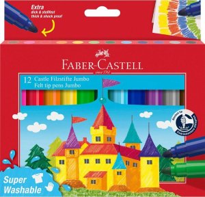 Teka Flamastry Jumbo Zamek 12 kolorów FABER CASTELL 2