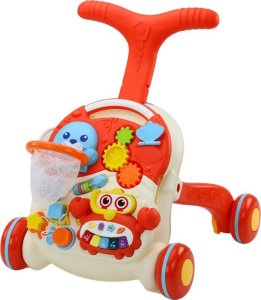 LeanToys Pchacz Stolik Edukacyjny Interaktywny 2w1 Czerwony 2