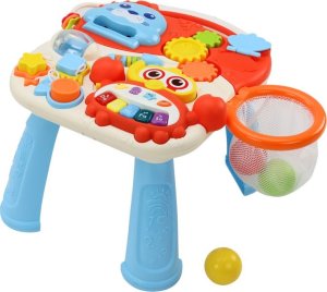 LeanToys Pchacz Stolik Edukacyjny Interaktywny 2w1 Czerwony 3