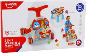 LeanToys Pchacz Stolik Edukacyjny Interaktywny 2w1 Czerwony 5