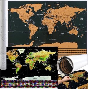 Iso Trade Mapa świata - zdrapka z flagami 23443 2