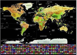 Iso Trade Mapa świata - zdrapka z flagami 23443 4
