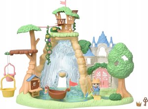 Figurka Epoch Sylvanian Families - Wyspa z wodospadem Secret Forest + figurka pieska husky (5761) 4