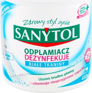 SANYTOL Odplamiacz dezynfekujący w proszku do białego 450g 2