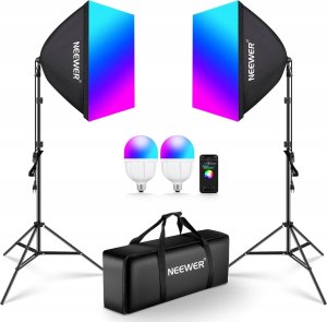 Zestaw studyjny Neewer Zestaw studyjny Neewer NK800 dwa softboxy + żarówki RGB 24W 2700-6500K + statywy + wrota 2