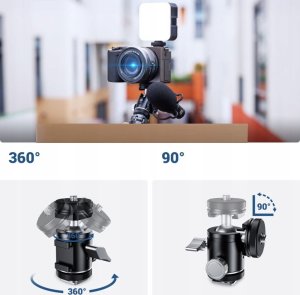 Głowica JJC Głowica Kulowa 3D Aluminium 3x ISO 2x Gwint 1/4'' do Aparat Kamera Telefon / BH-SM1 6
