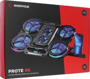 Podstawka chłodząca Rampage PROTE R6 10-17", RGB, regulowana 7