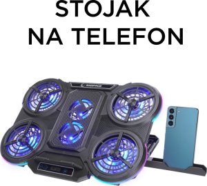 Podstawka chłodząca Rampage PROTE R6 10-17", RGB, regulowana 14