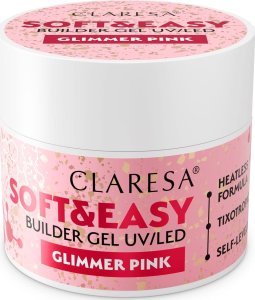 Claresa CLARESA N Żel budujący do paznokci Soft&Easy Builder Glimmer Pink 90g 4