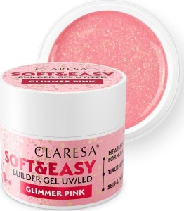 Claresa CLARESA N Żel budujący do paznokci Soft&Easy Builder Glimmer Pink 90g 5