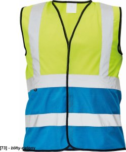 CERVA LYNX DUO - kamizelka odblaskowa KOLOROWA z kontrastowym kolorem u dołu - żółty/czerwony 2XL 2