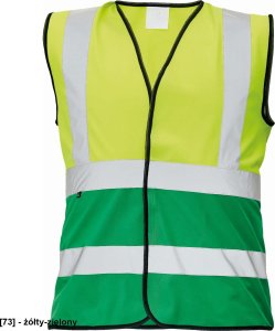CERVA LYNX DUO - kamizelka odblaskowa KOLOROWA z kontrastowym kolorem u dołu - żółty/czerwony 2XL 3