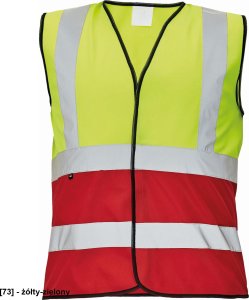 CERVA LYNX DUO - kamizelka odblaskowa KOLOROWA z kontrastowym kolorem u dołu - żółty/czerwony 2XL 6