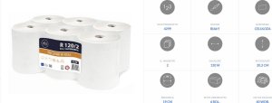 Ellis Ręcznik papierowy celuloza Ellis biały 6 szt. 2