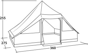 Namiot turystyczny Easy Camp 10 - osobowy Moonlight Cabin Uniwersalny 2