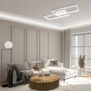 Lampa sufitowa LVT LVT Galaxis Vela 3335 plafon lampa sufitowa z pilotem 90W LED 3000-6500K CCT ściemnialny czarny/biały 25