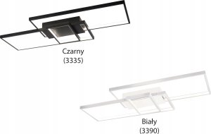 Lampa sufitowa LVT LVT Galaxis Vela 3335 plafon lampa sufitowa z pilotem 90W LED 3000-6500K CCT ściemnialny czarny/biały 27