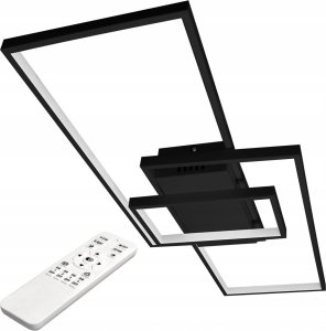 Lampa sufitowa LVT LVT Galaxis Vela 3335 plafon lampa sufitowa z pilotem 90W LED 3000-6500K CCT ściemnialny czarny/biały 9