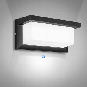 Kinkiet LVT LVT Lagos 7925 kinkiet lampa ścienna ogrodowa IP54 1x12W LED 4000K 840lm z czujnikiem ruchu czarny/biały 6