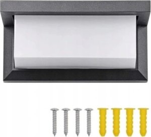 Kinkiet LVT LVT Lagos 7925 kinkiet lampa ścienna ogrodowa IP54 1x12W LED 4000K 840lm z czujnikiem ruchu czarny/biały 8