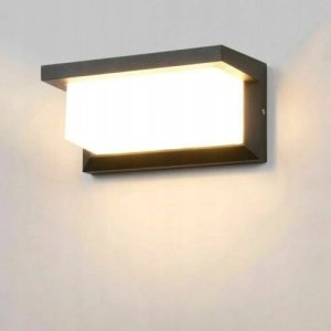 Kinkiet LVT LVT Lagos 7925 kinkiet lampa ścienna ogrodowa IP54 1x12W LED 4000K 840lm z czujnikiem ruchu czarny/biały 9
