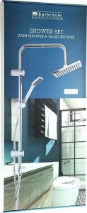 Bathroom Solutions Kolumna prysznicowa z deszczownicą, stal nierdzewna, wys. 80 cm 3