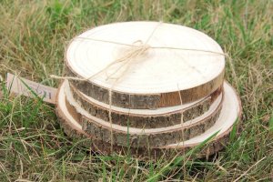 Home Styling Collection Drewniane podkładki pod talerze NATURAL* zestaw 4 sztuk 8