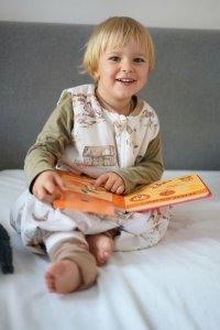 PULP BAMBOO Śpiworek całoroczny z nogawkami dla dziecka od 2,5 do 5lat Farma 15