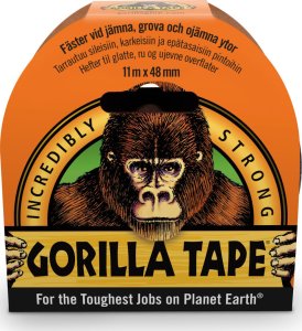 Gorilla Sports Gaffatape - 48mm - Sort - 11 m. 2