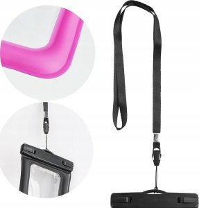 Partner Tele.com Etui wodoodporne uniwersalne z plastikowym zamknięciem AIRBAG ciemny róż 2