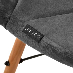 Activeshop 4Rico Krzesło skandynawskie QS-186 aksamit szare 7
