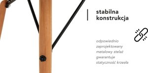 Activeshop 4Rico Krzesło skandynawskie QS-186 aksamit czarne 12